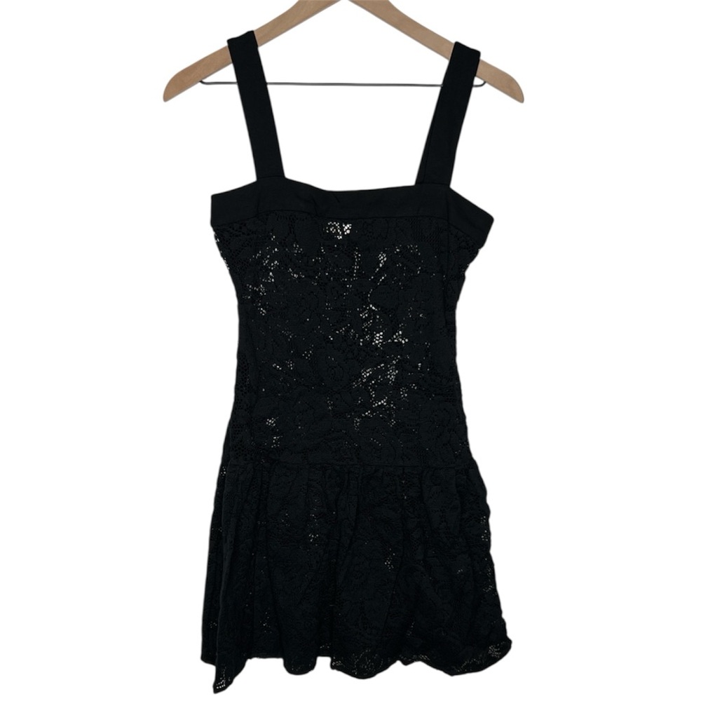 NWT Shoshanna Black Lace Ruffle Sleeveless Dress